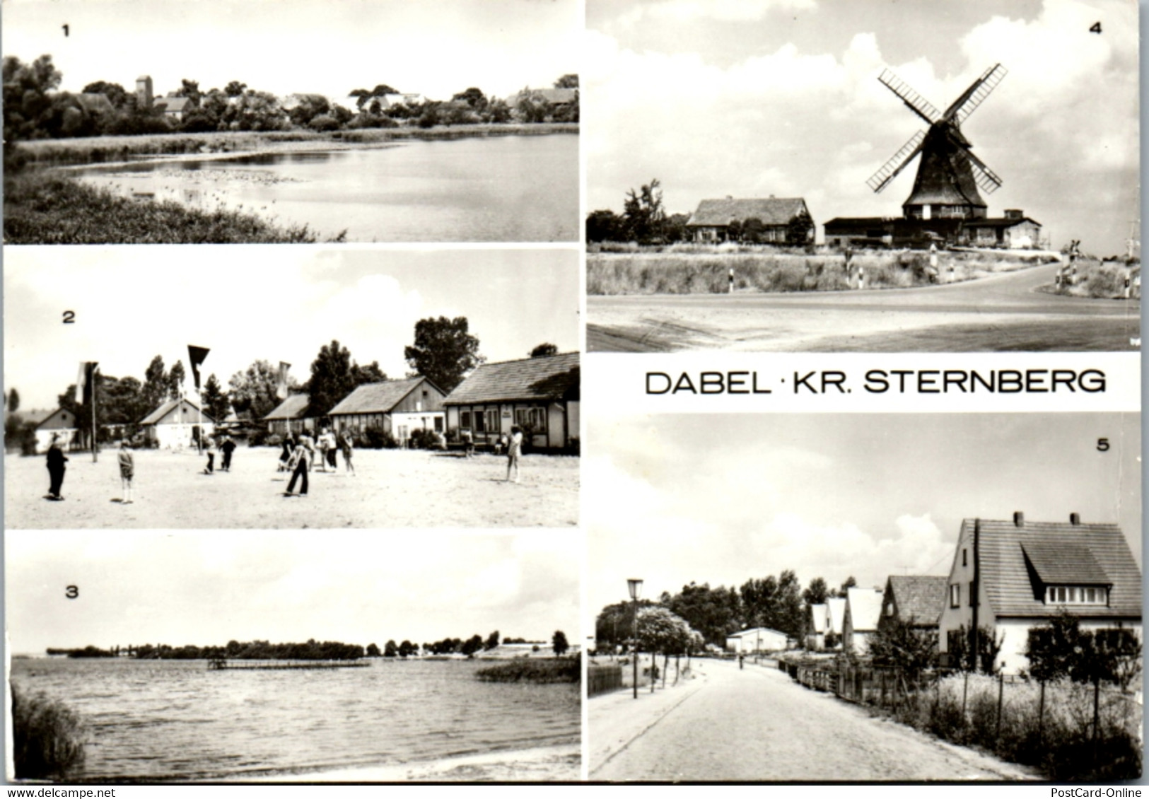 12926 - Deutschland - Dabel , Kr. Sternberg , Dabeler See , Juri Gagarin Betriebspionierlager , Windmühle , Calbe - Gela - Sternberg