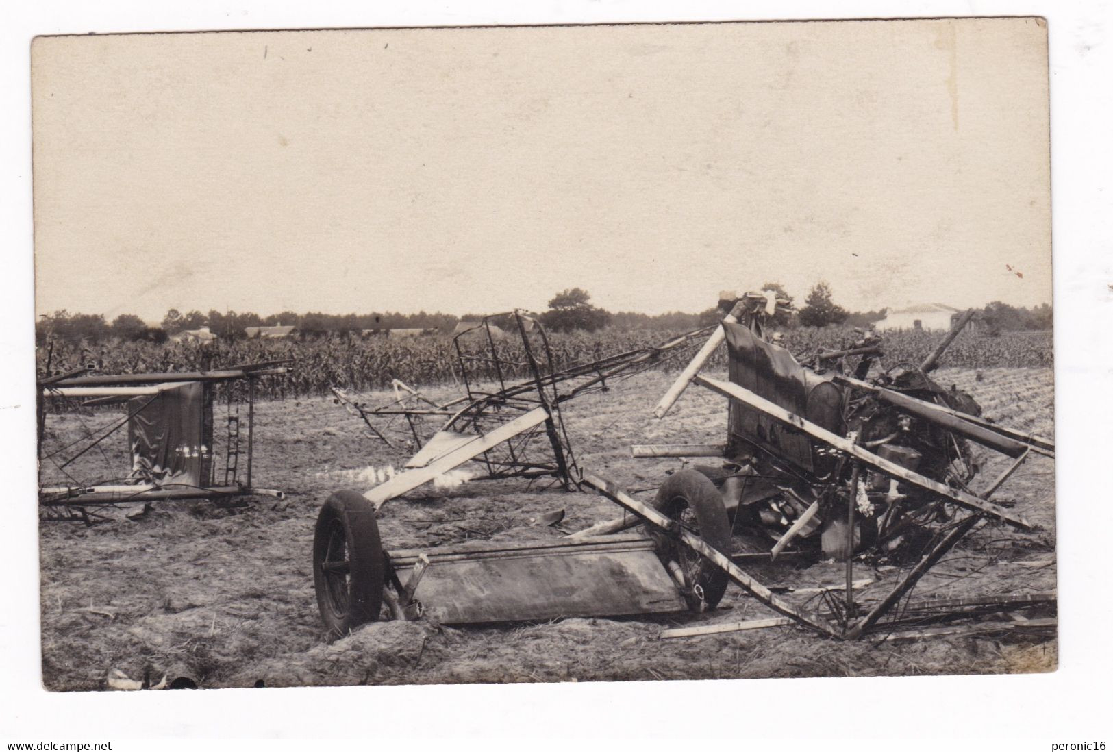 Rare CPA  Aviation Accident, Guerre 1914-1918 (?), à Identifier - Ongevalen