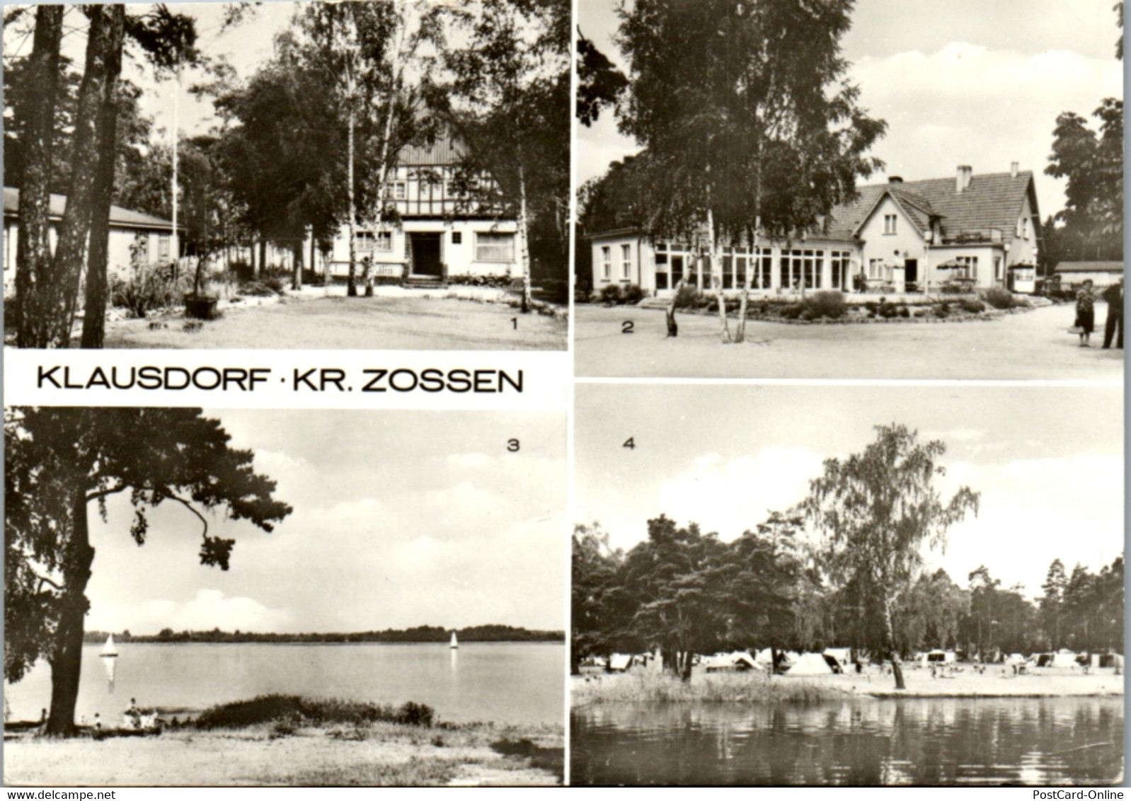 13002 - Deutschland - Klausdorf Kreis Zossen , Jugendherberge , HO Strandgaststätte , Am Mellensee , Zeltplatz , Mehrbil - Klausdorf