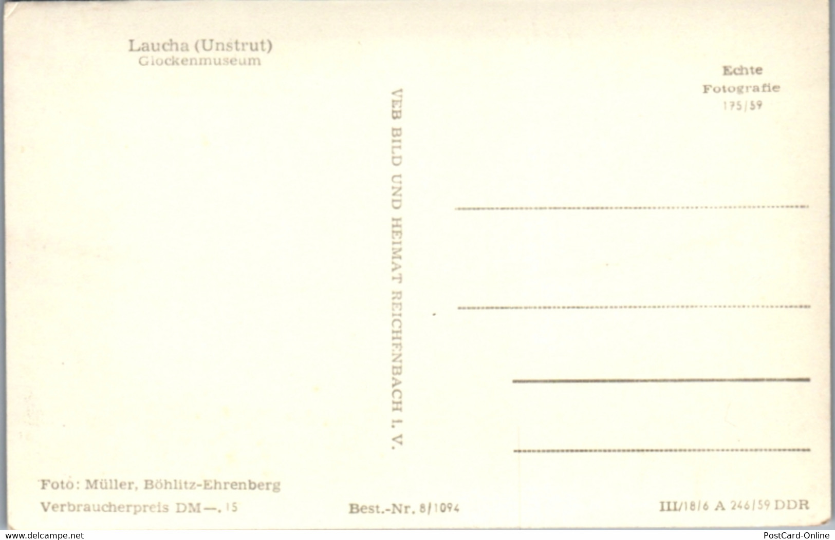 13033 - Deutschland - Laucha , Unstrut , Glockenmuseum - Nicht Gelaufen - Freyburg A. D. Unstrut