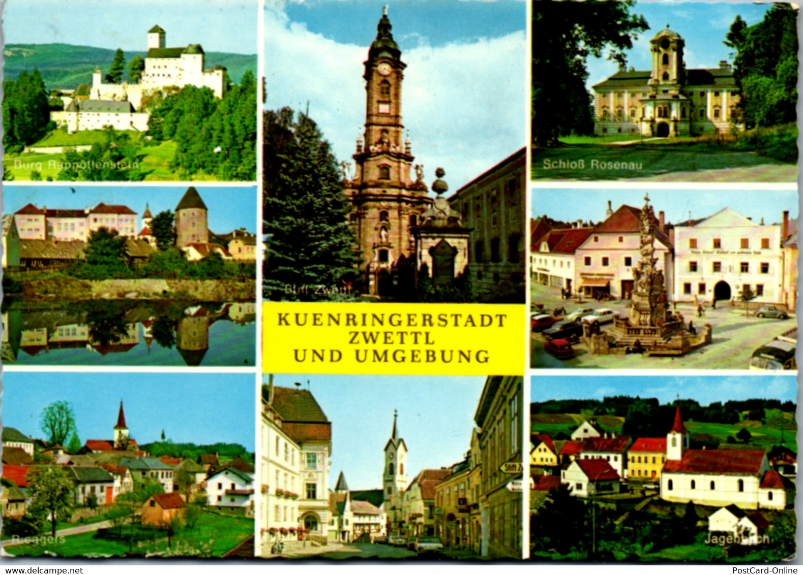 13077 - Niederösterreich - Zwettl , Rappotenstein , Rieggers , Rosenau , Jagenbach - Gelaufen 1981 - Zwettl