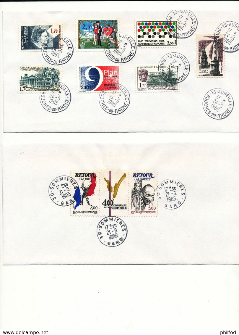 1985 - 4 Enveloppes - Divers - Usados