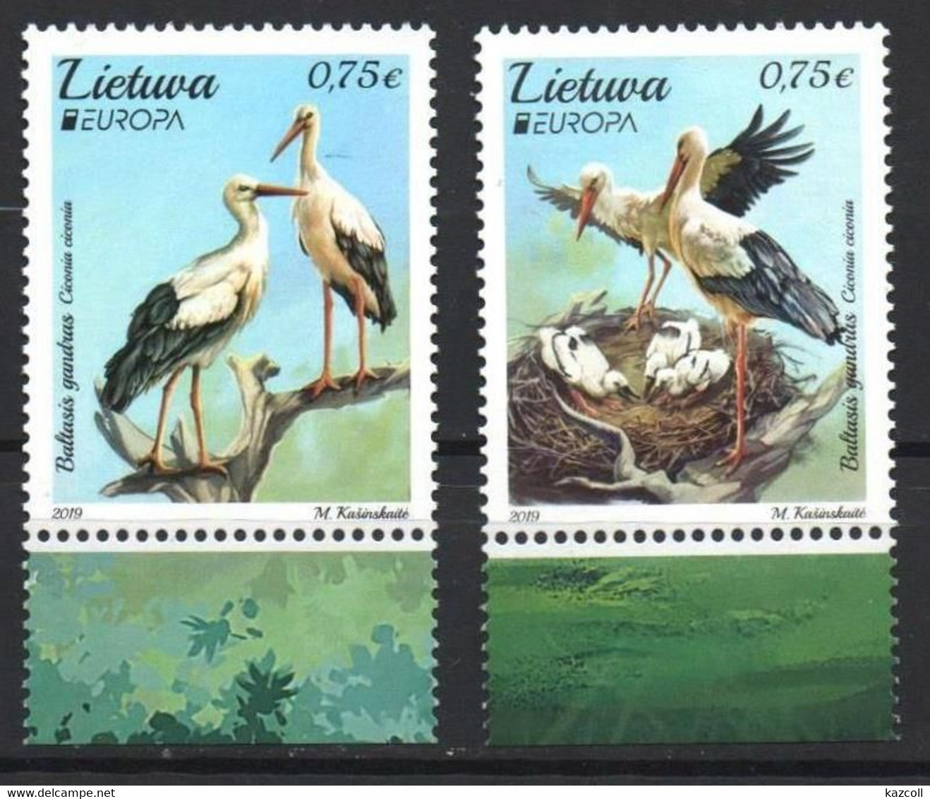 Lithuania 2019. Europa - CEPT. Birds. MNH - Lituania