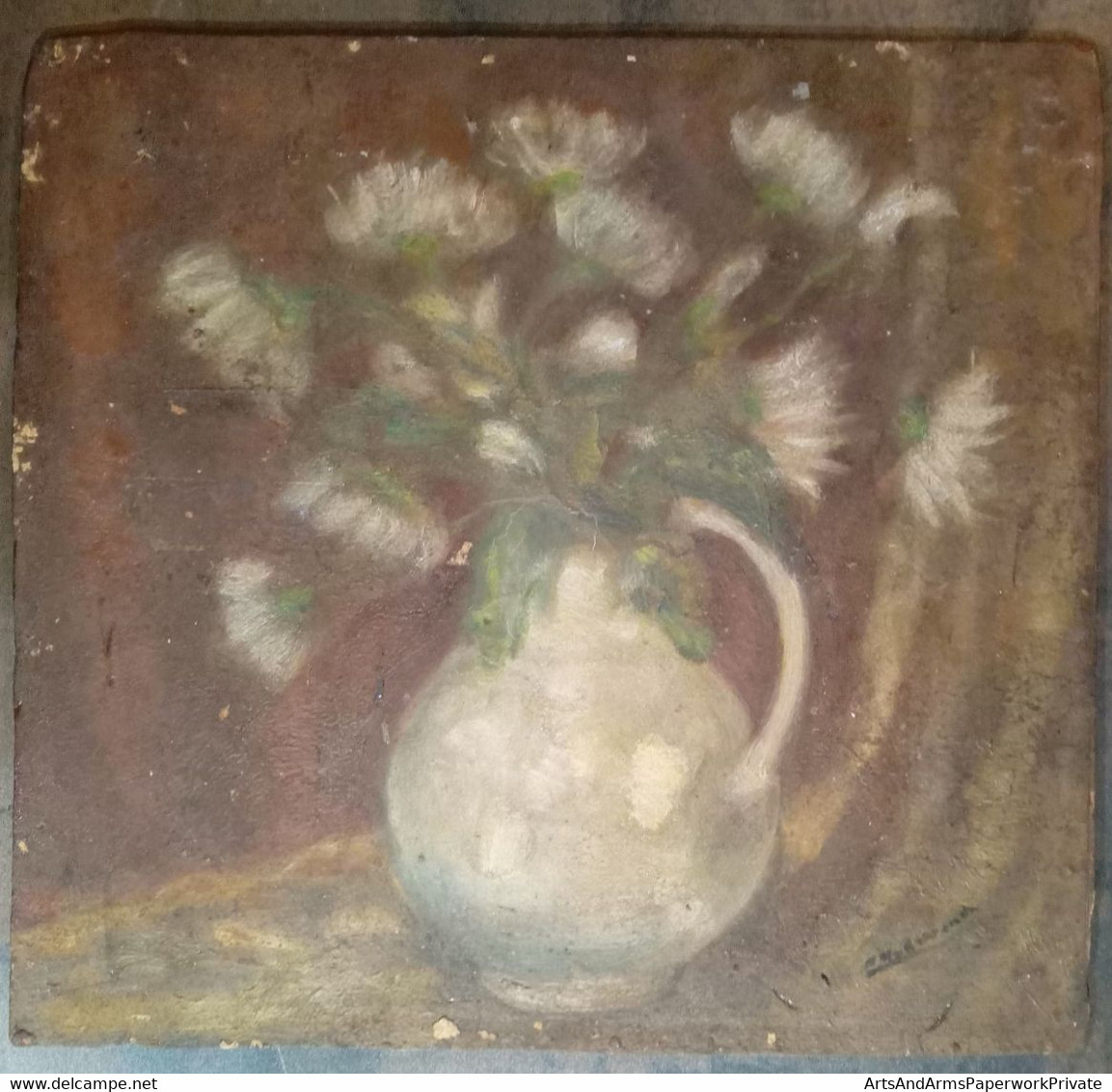 Vase à Fleurs Avec Des Fleurs/ Flower Vase With Flowers, Nel Noltee-Van Der Woude, Avant-guerre/ Pre-war - Olii