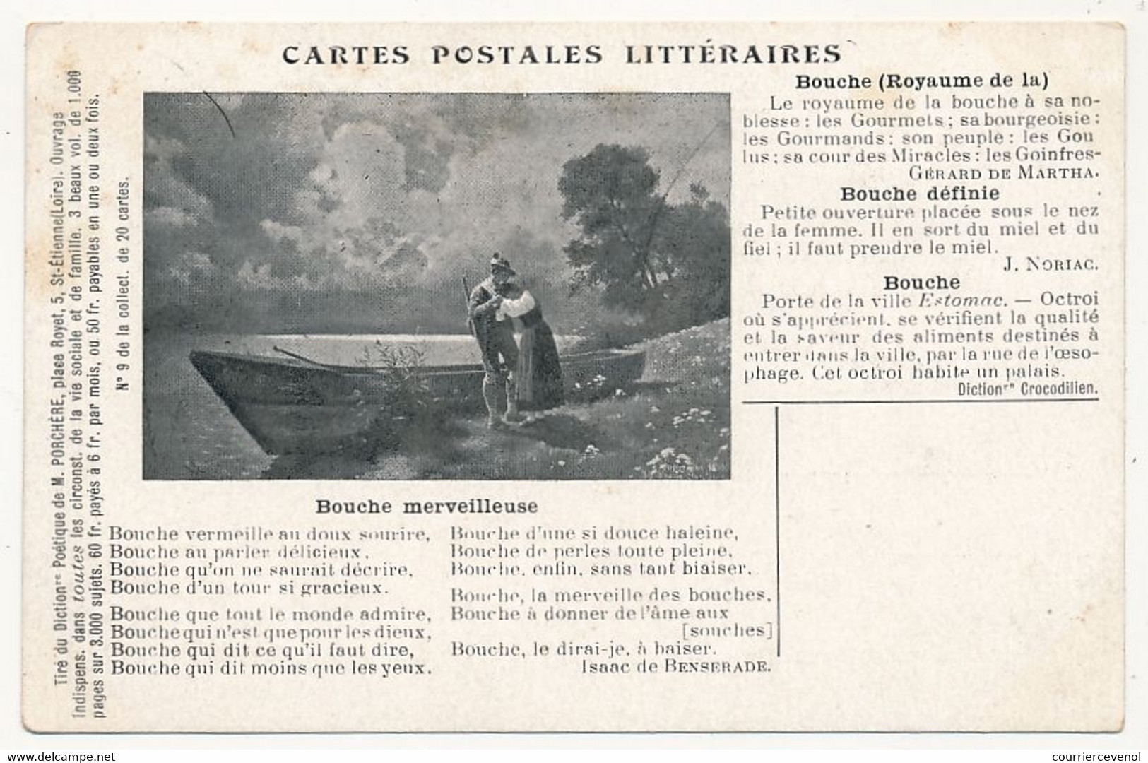 CPA - Cartes Postales Littéraires... Bouche Merveilleuse, Bouche (Royaume De La), Bouche Définie, Bouche. - Filosofia & Pensatori