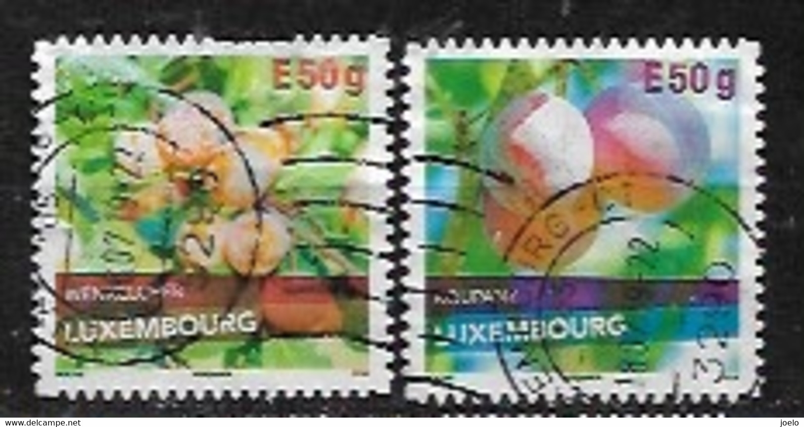 LUXEMBOURG 2018 FRUIT TREES PAIR - Used Stamps