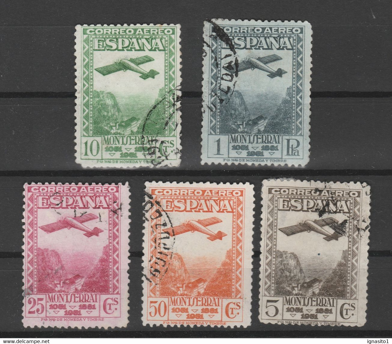 1931 Monasterio De Montserrat. Aéreos- Serie Completa - Edifil 650 A 654 - Used Stamps