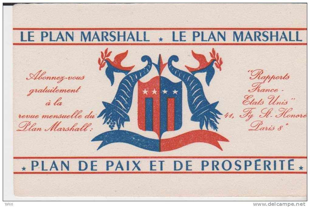 Buvard Le Plan Marshall - M