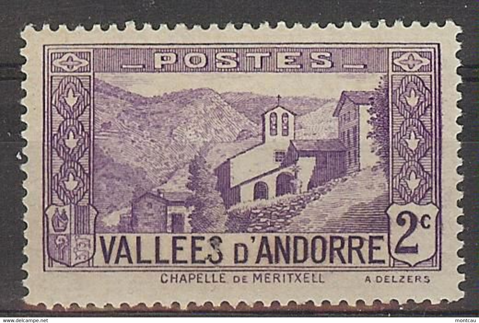 Andorra Fran. 1932 Paisajes 2 C Ed:25 (*) - Neufs