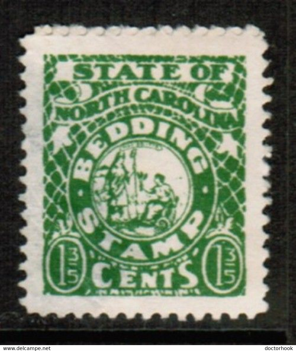 U.S.A.---North Carolina  1 3/5 CENTS BEDDING STAMP VF UNUSED NO GUM (Stamp Scan # 785) - Ohne Zuordnung