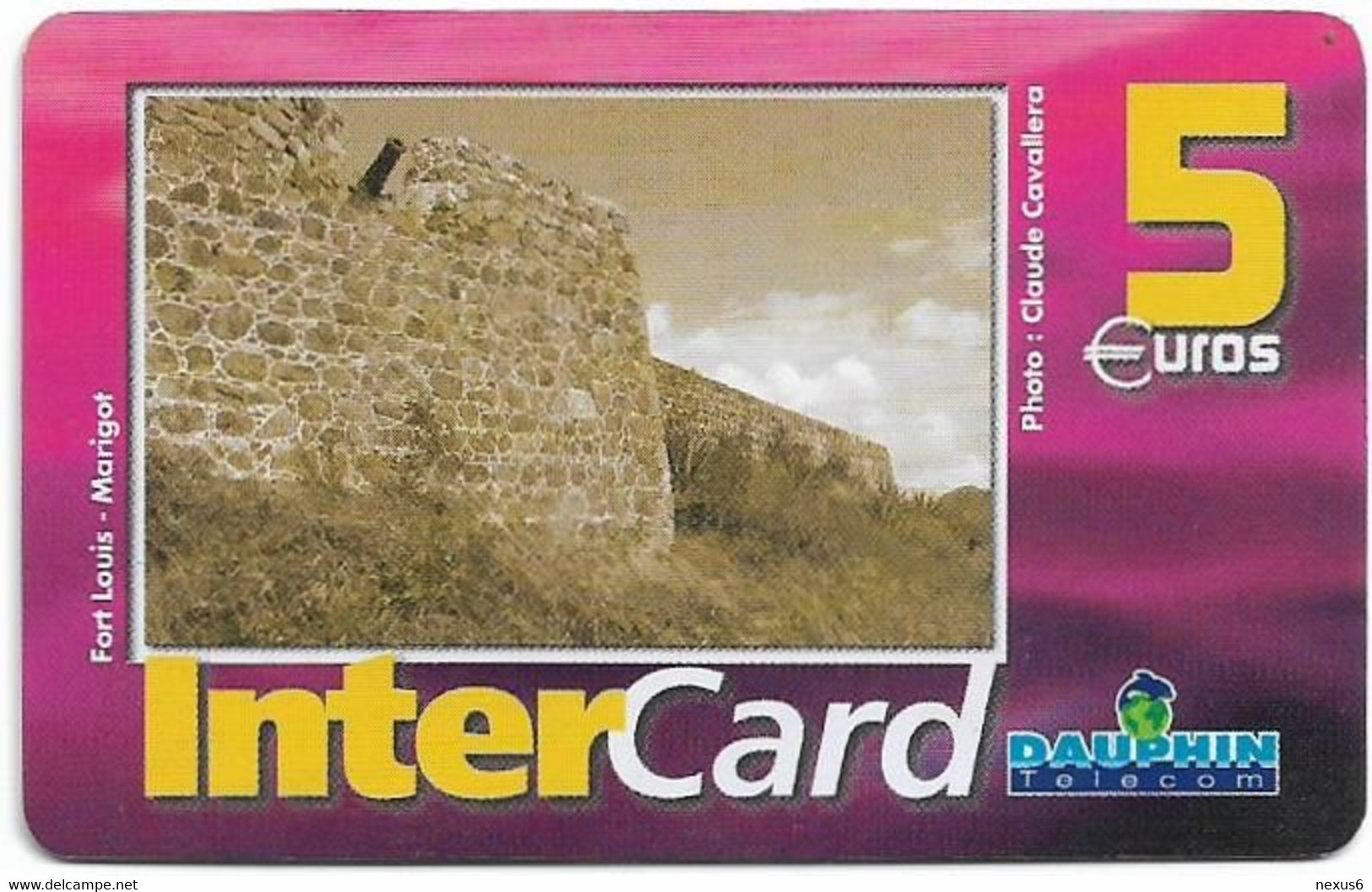 French Antilles - Dauphin Telecom (InterCard) - Fort Louis Marigot, Remote Mem. 5€, 10.000ex, Used - Antilles (Françaises)