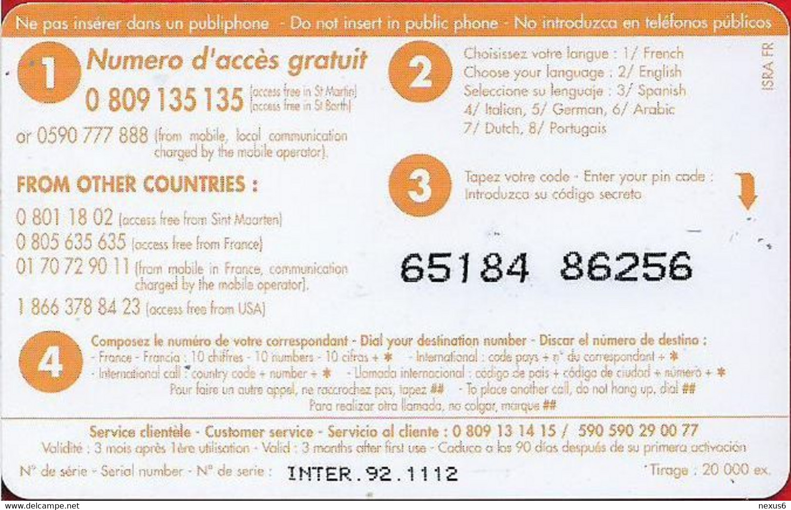 French Antilles - Dauphin Telecom (InterCard) - Sucrerie De Spring, Remote Mem. 3€, 20.000ex, Used - Antilles (French)