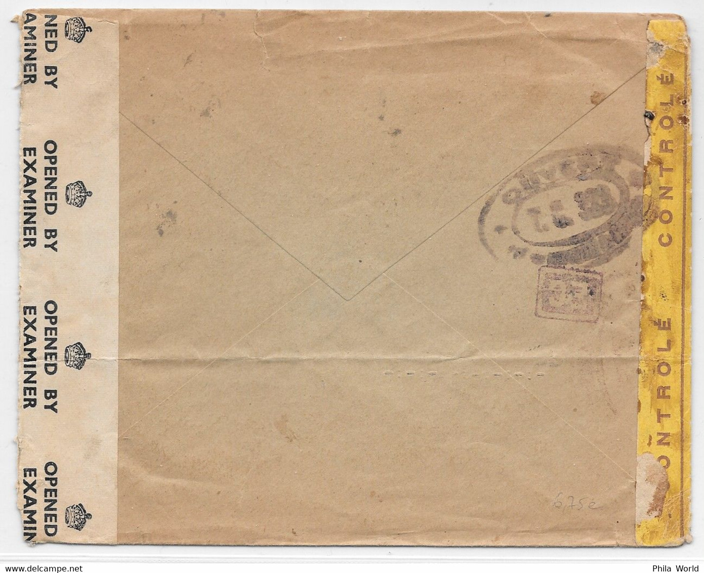 ALGERIE WW2 1940 French CONSTANTINE TC 323 Censored Cover Algiers To USA Hartford Connecticut Censure Ouvert Autorité - Covers & Documents