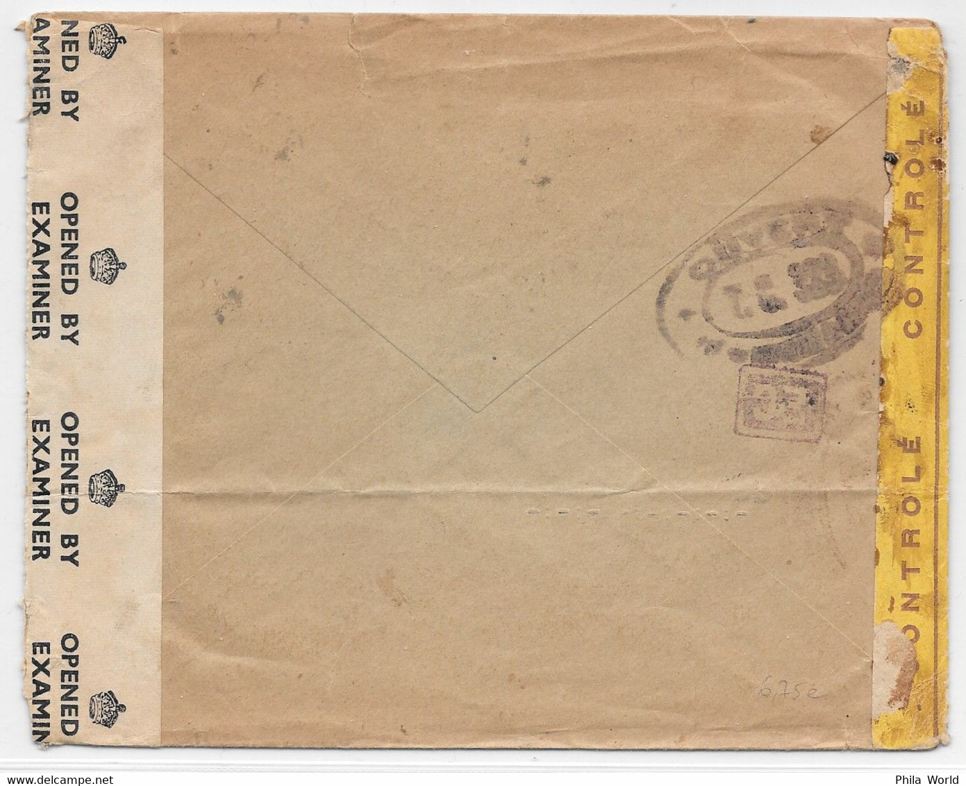 ALGERIE WW2 1940 French CONSTANTINE TC 323 Censored Cover Algiers To USA Hartford Connecticut Censure Ouvert Autorité - Lettres & Documents