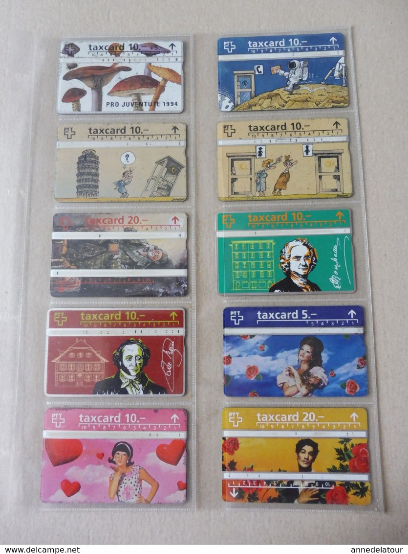 10 Télécartes (cartes Téléphoniques)  TAXCARD  ,   Origine Suisse - Suisse