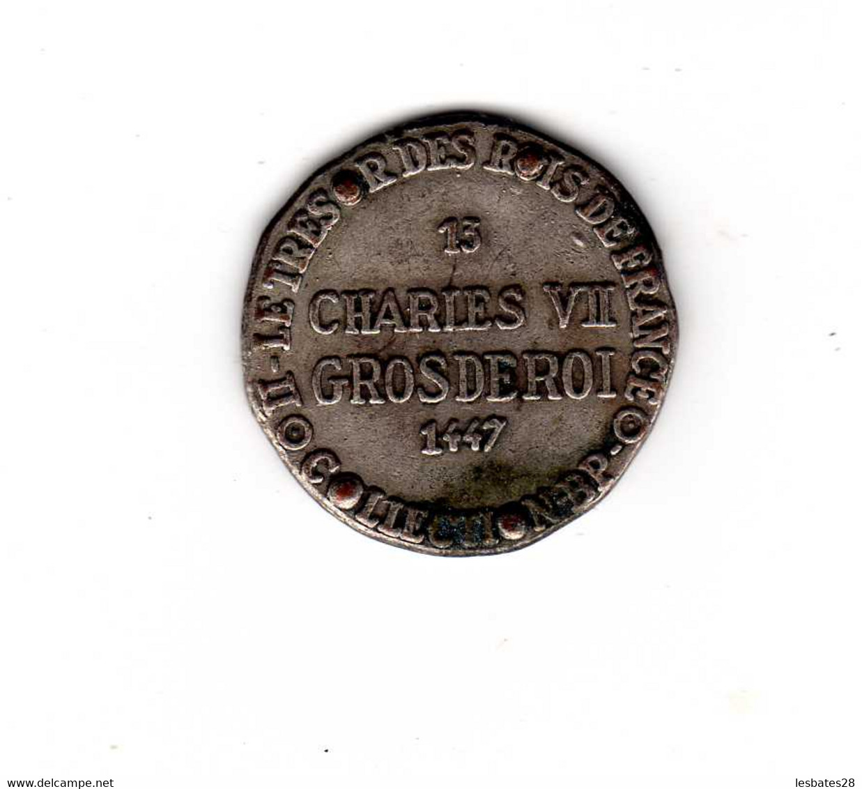 PIECE - CHARLES VII GROS DE ROI 1447 -(2021-juillet-piéces) - 1422-1461 Karel VII