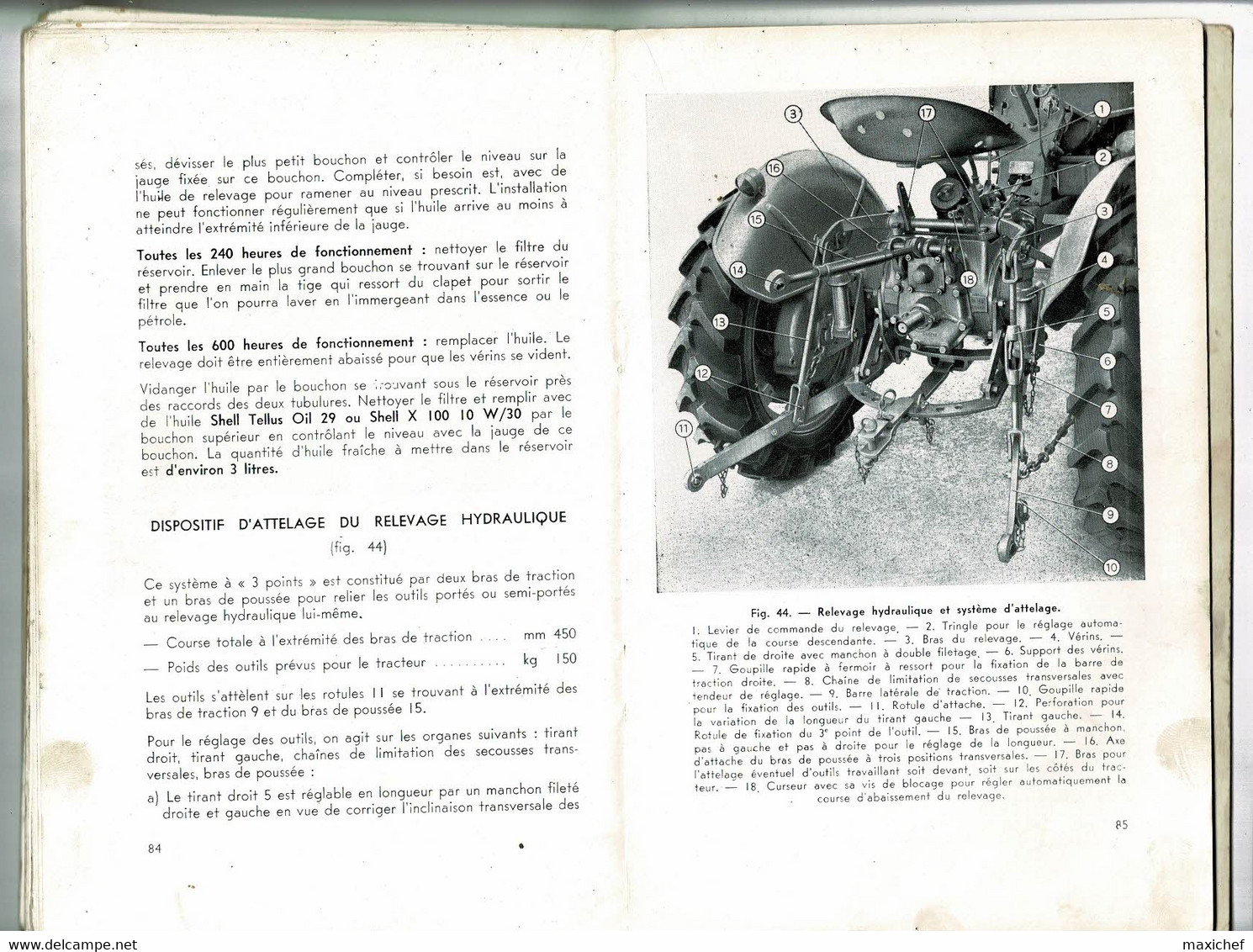 Guide D'Usage & D'Entretien Tracteur SOM 20 D Sevita - Juin 1957 - 89 Pages - 3 Planches Techniques - 203 Grammes - Traktoren