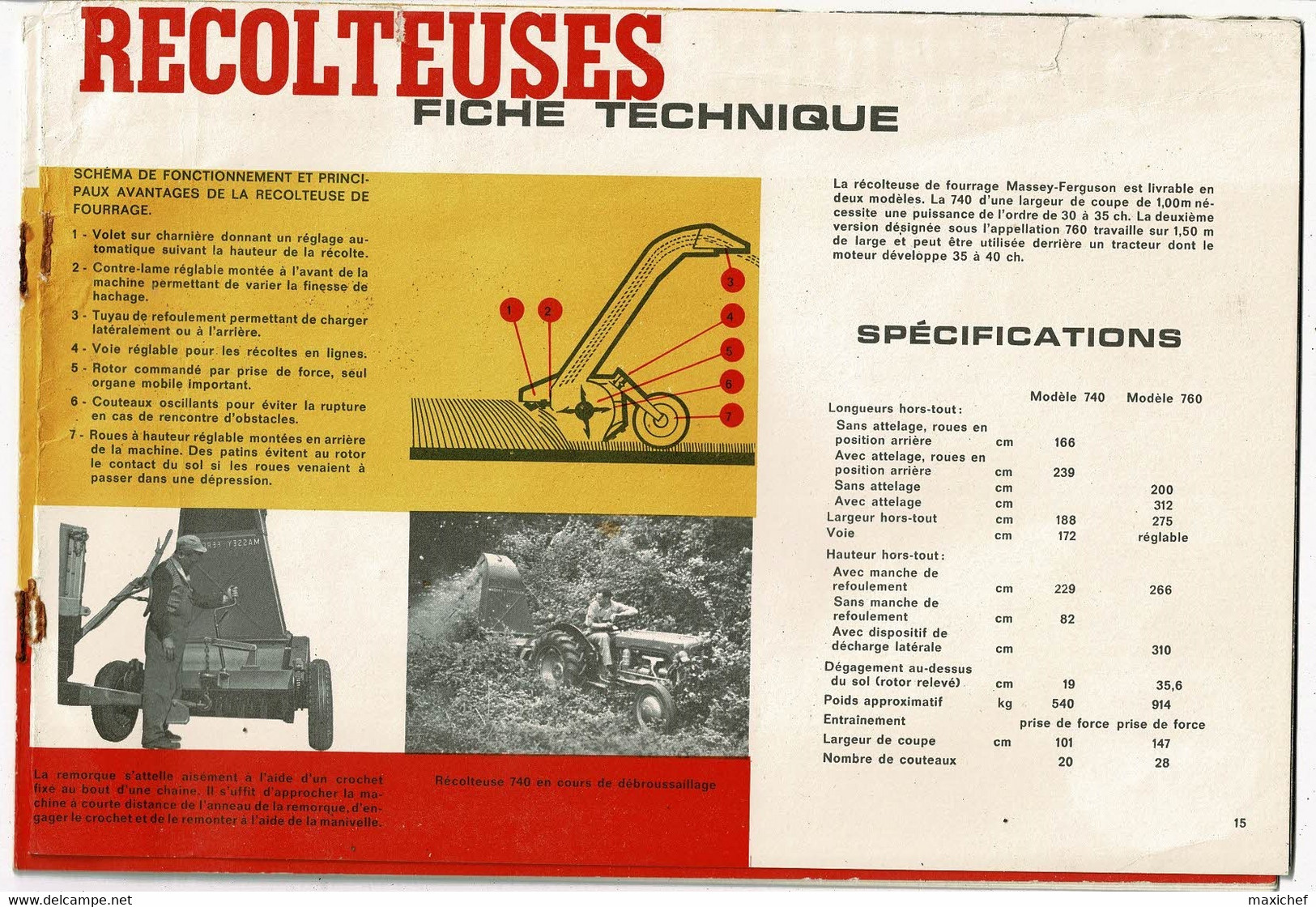 Revue 16 pages - Fenaison - Fourrages "Massey Fergusson" Faucheuse, Fanage, Presses, recolteuses, Remorques - 1961