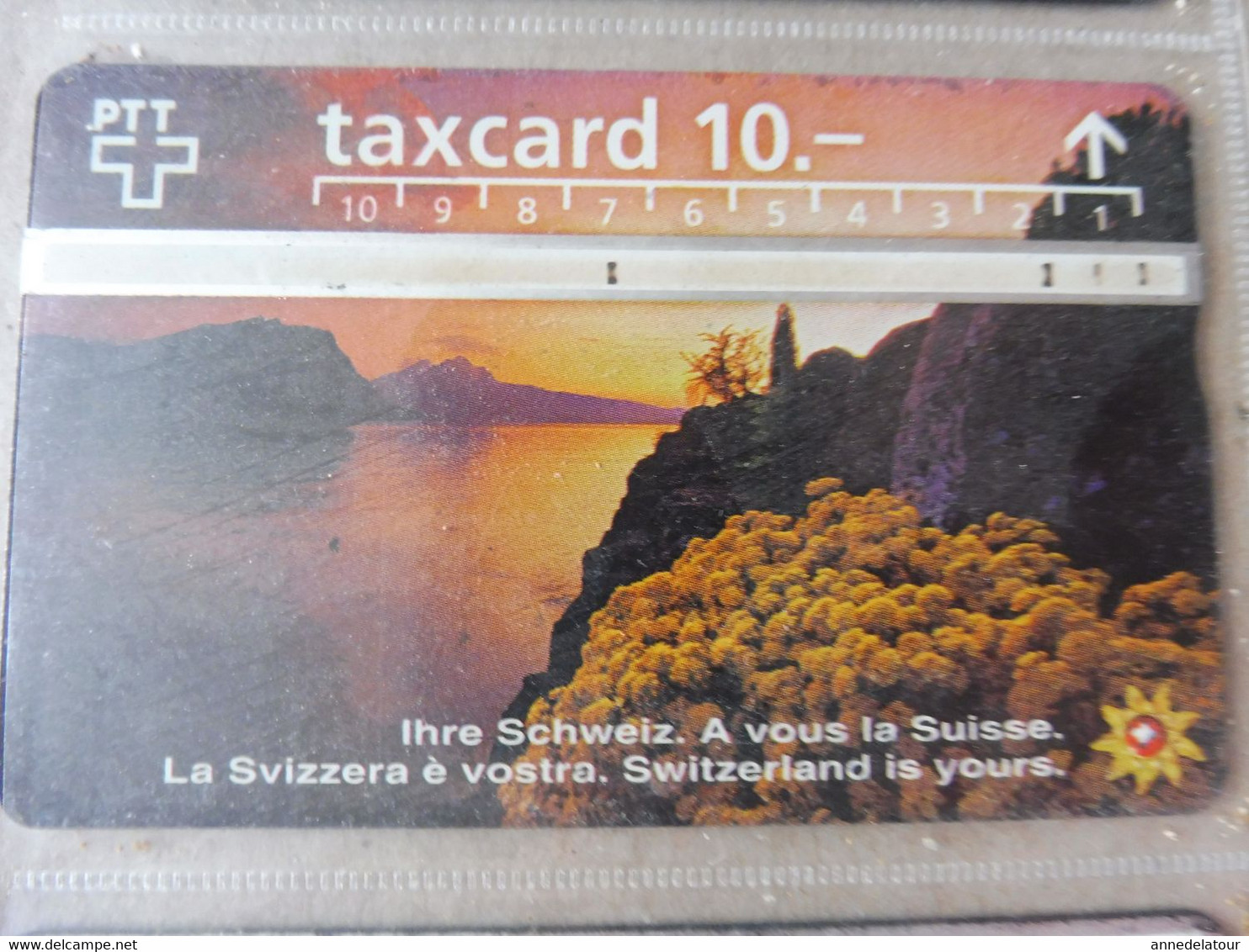 10 télécartes (cartes téléphoniques)  TAXCARD      origine Suisse