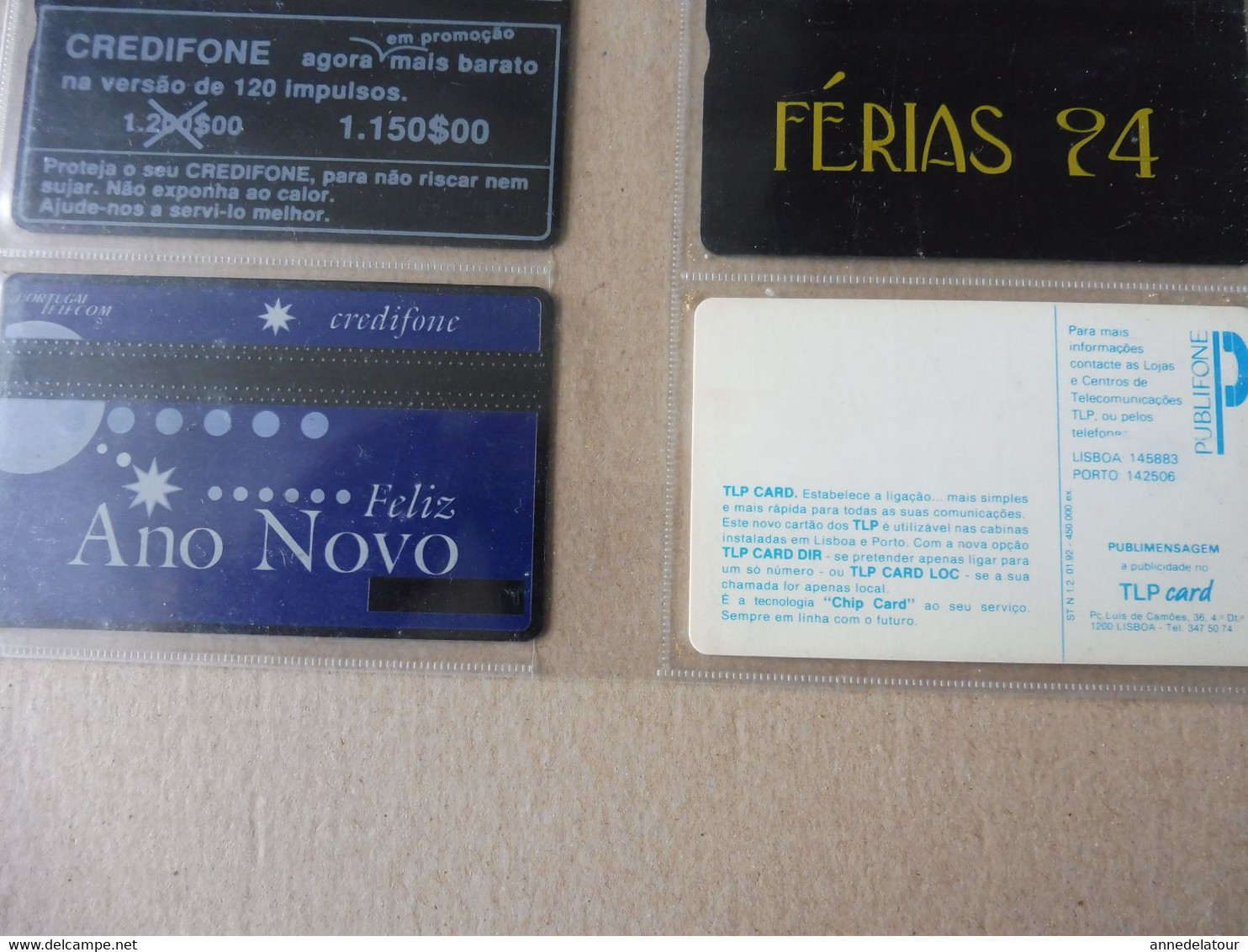 10 télécartes (cartes téléphoniques)  TELECOM PORTUGAL ,  TLP CARD , CREDIFONE ,      origine Portugal