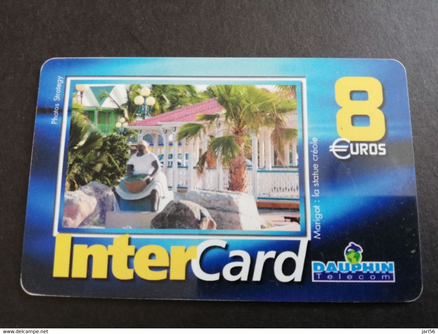 Caribbean Phonecard St Martin French INTERCARD  8 EURO  NO 019 **5844** - Antilles (French)