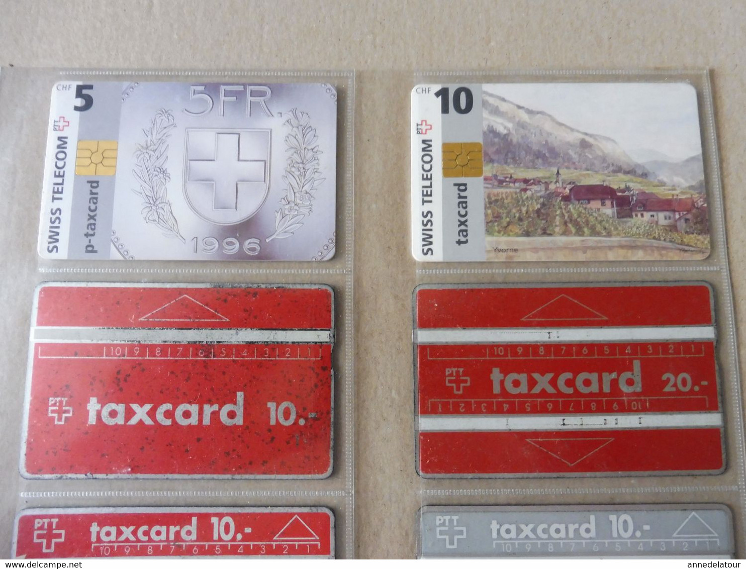 10 Télécartes (cartes Téléphoniques)  TAXCARD  (dont 1 Unité P-TAXCARD SWISS TELECOM )  ,  Origine Suisse - Suisse