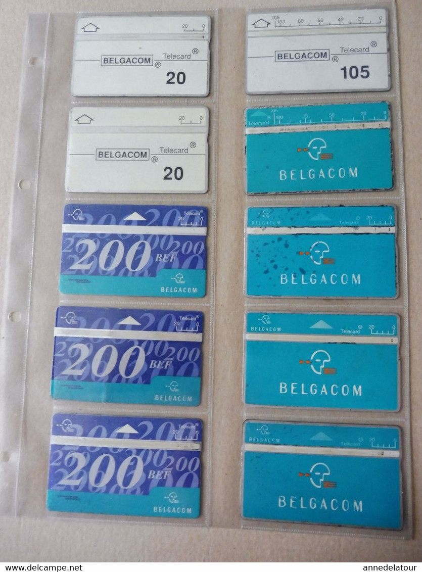 10 Télécartes (cartes Téléphoniques)  Telecard  BELGACOM ,  Origine Belgique - Da Identificare