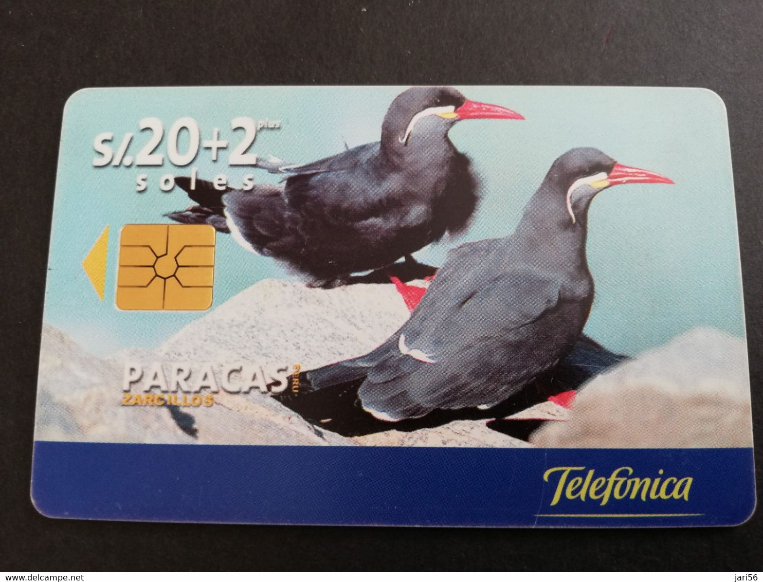 PERU   CHIPCARD  20+2 UNITS   2 BIRDS  PARACAS     Fine Used Card  ** 5859** - Peru