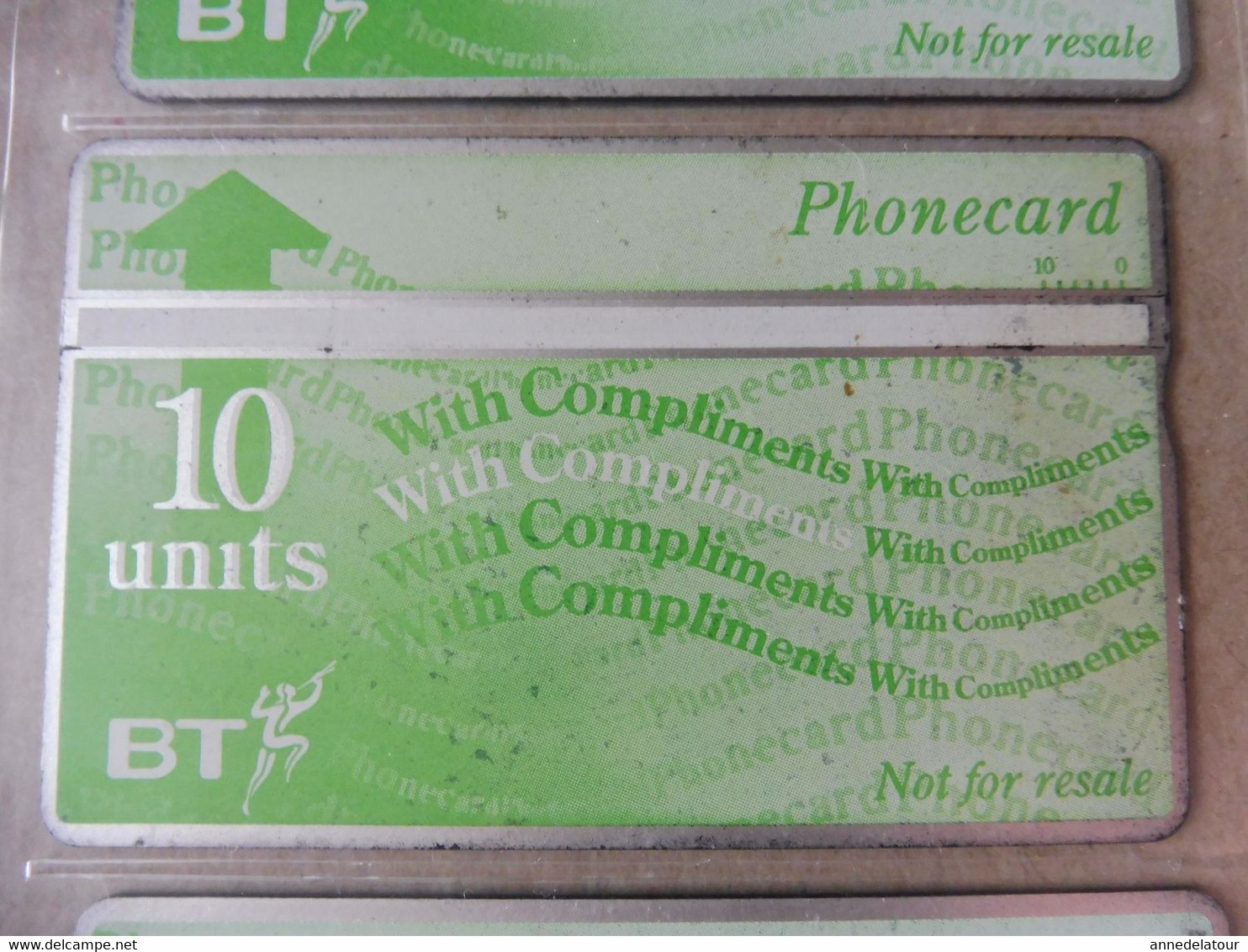 10 télécartes (cartes téléphoniques) PHONECARD  British TELECOM, For use in HM PRISON only , etc ,  origine Royaume-Uni