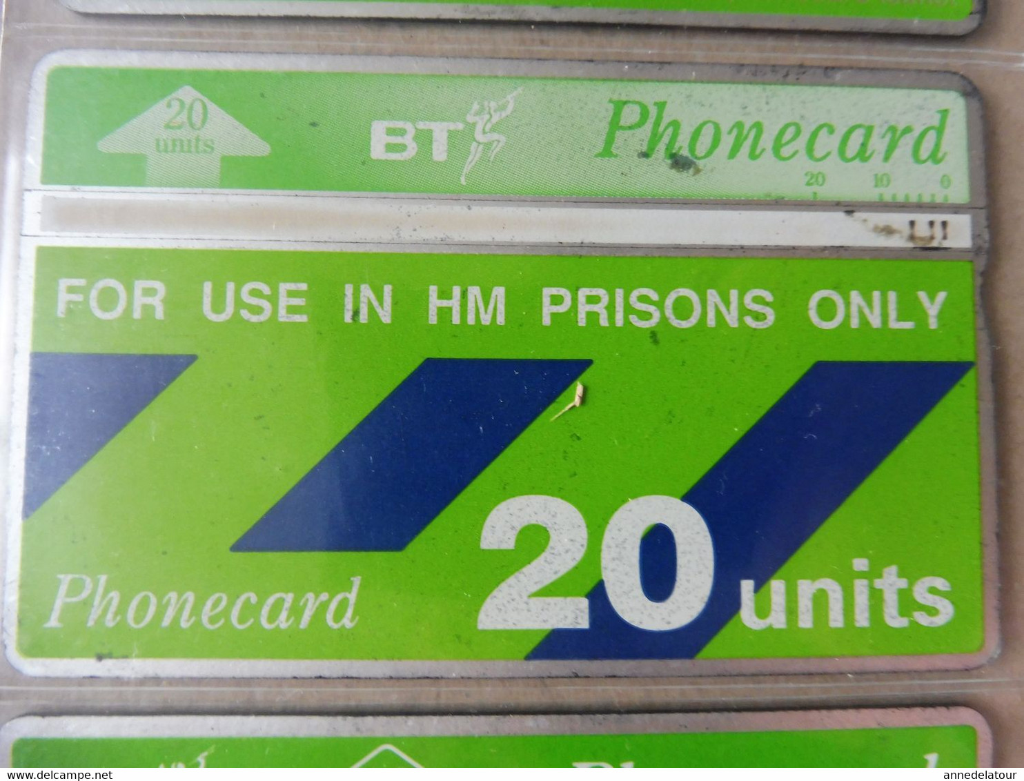 10 télécartes (cartes téléphoniques) PHONECARD  British TELECOM, For use in HM PRISON only , etc ,  origine Royaume-Uni