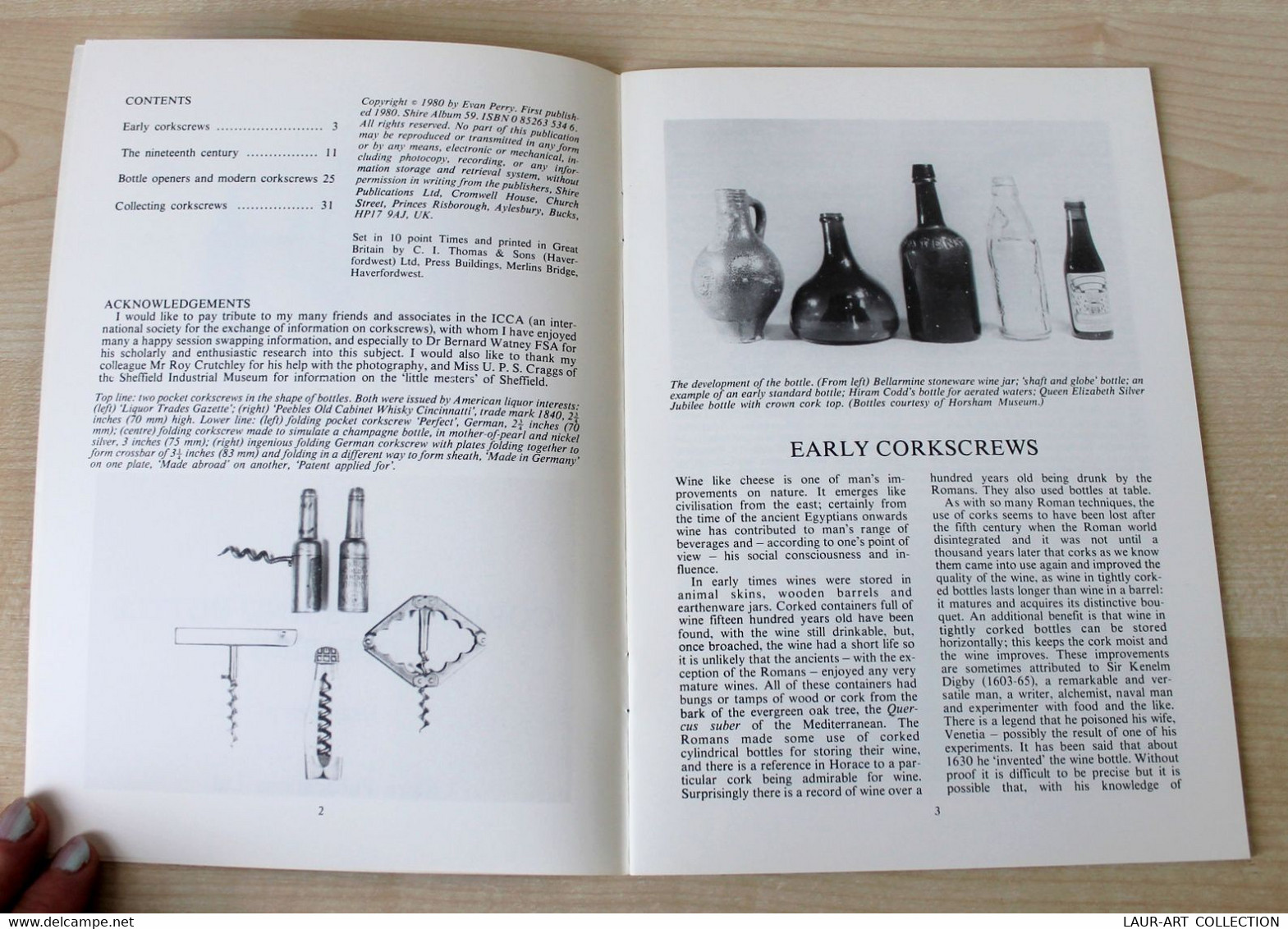 BOOK - CORKSCREWS AND BOTTLE OPENERS - EVAN PERRY - SHIRE ALBUM N59         (0512.230) - Culture