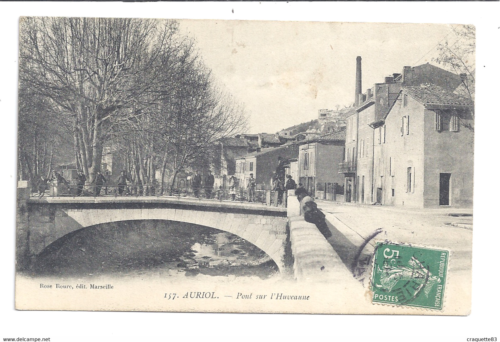 AURIOL   PONT SUR L'HUVEAUNE     BELLE CARTE ANIMEE - Auriol