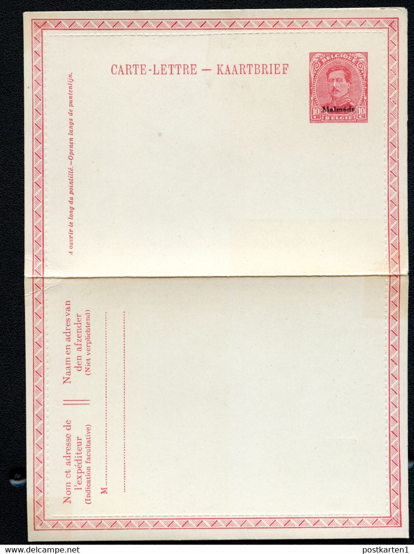 MALMÉDY Carte-lettre KB1b Tirage De Haarlem 1920 Cat. 30.00 € - Eupen & Malmedy