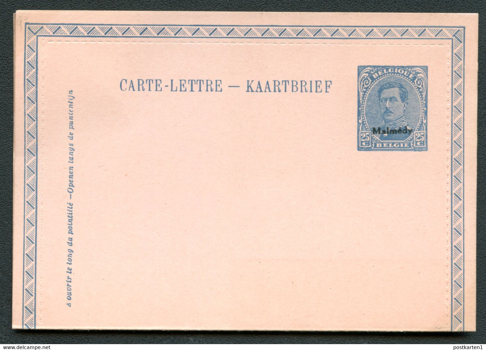 MALMÉDY Carte-lettre KB3 1920 Cat. 20.00 € - Eupen U. Malmedy