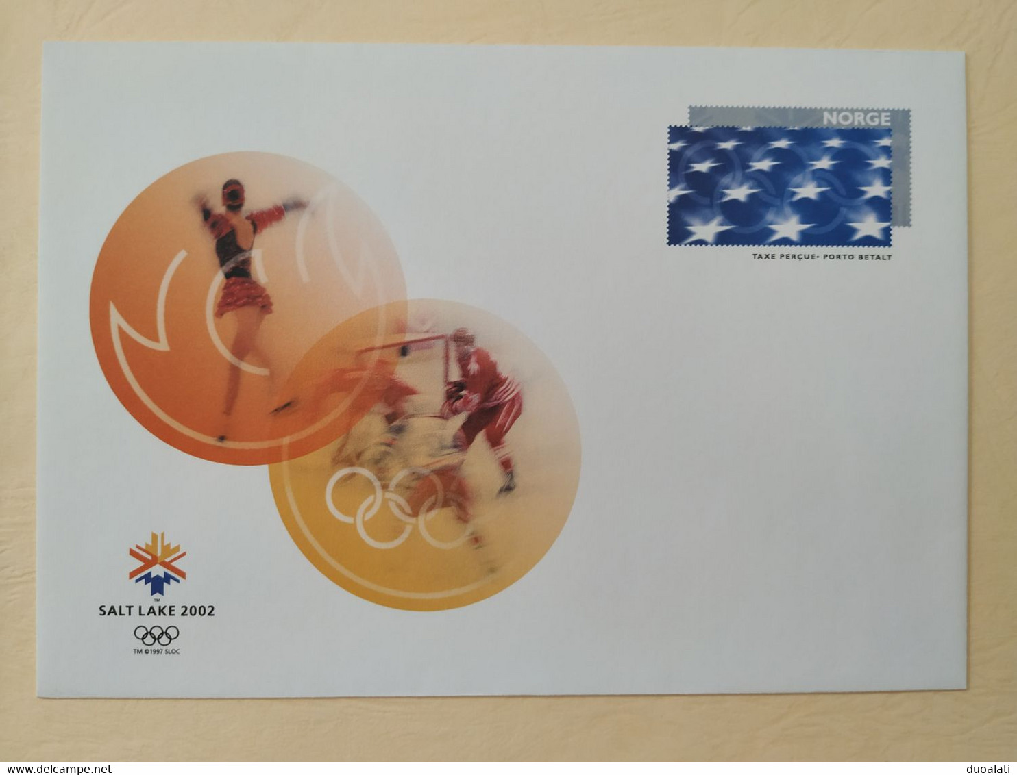 Norway Norge 2002 Olympic Winter Games Salt Lake City 2 Stationeries & Cover Skiing Ice Hockay MNH