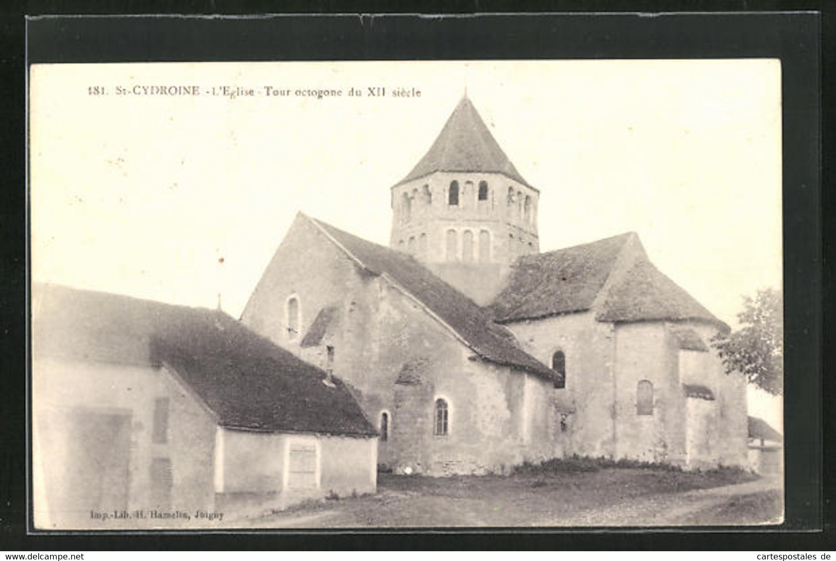 CPA Saint-Cydroine, L'Eglise, Tour Octogone - Cydroine