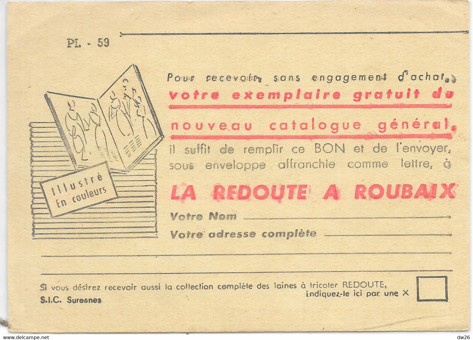 Publicité - Magasin De Vente Par Correspondance: Achetez La Redoute à Roubaix, Comme Dans Un Fauteuil - Reclame