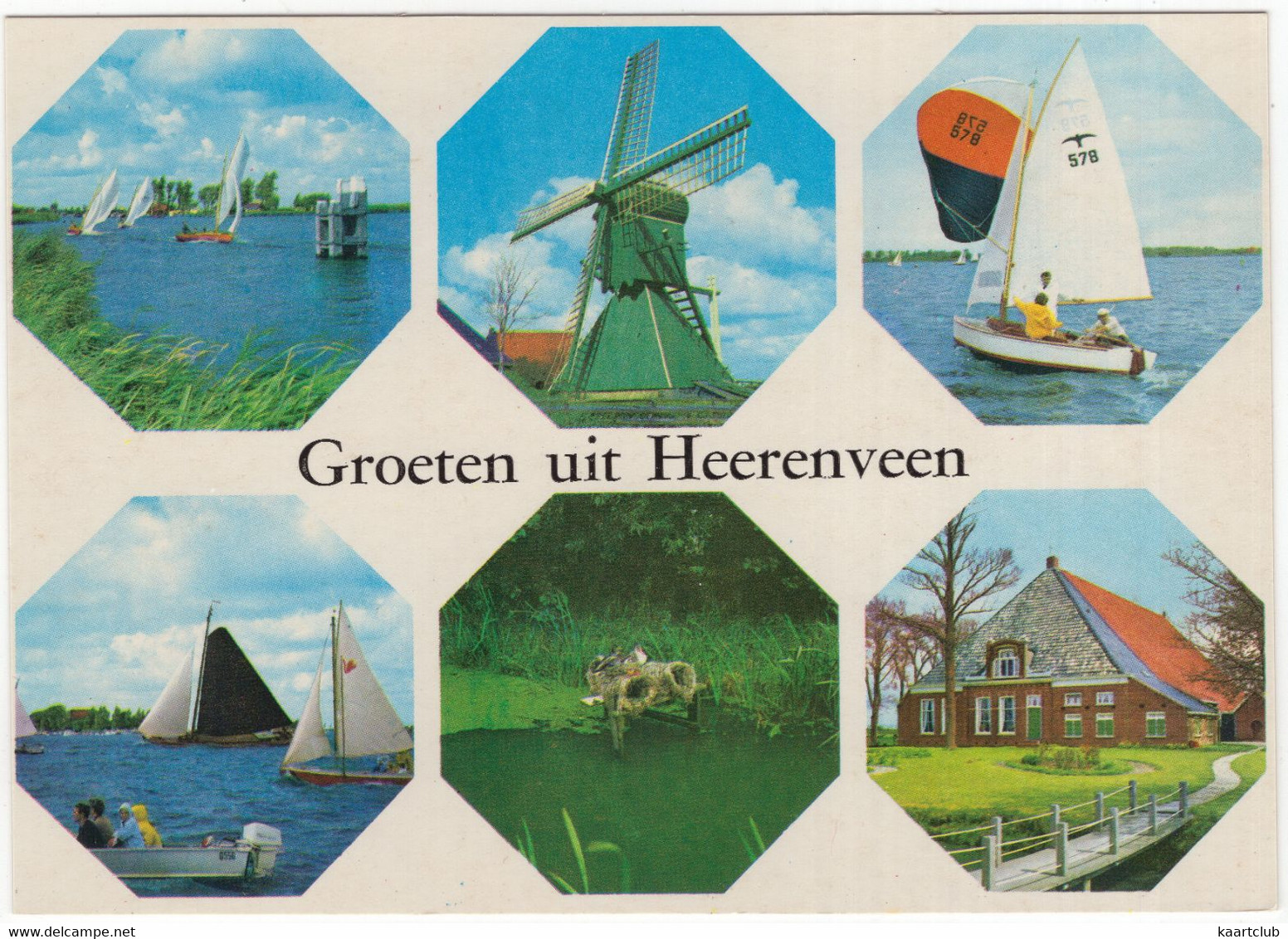 Heerenveen: Zeilboten, Molen, Skutsje, Eendennest, Boerderij - (Friesland - Holland) - Heerenveen