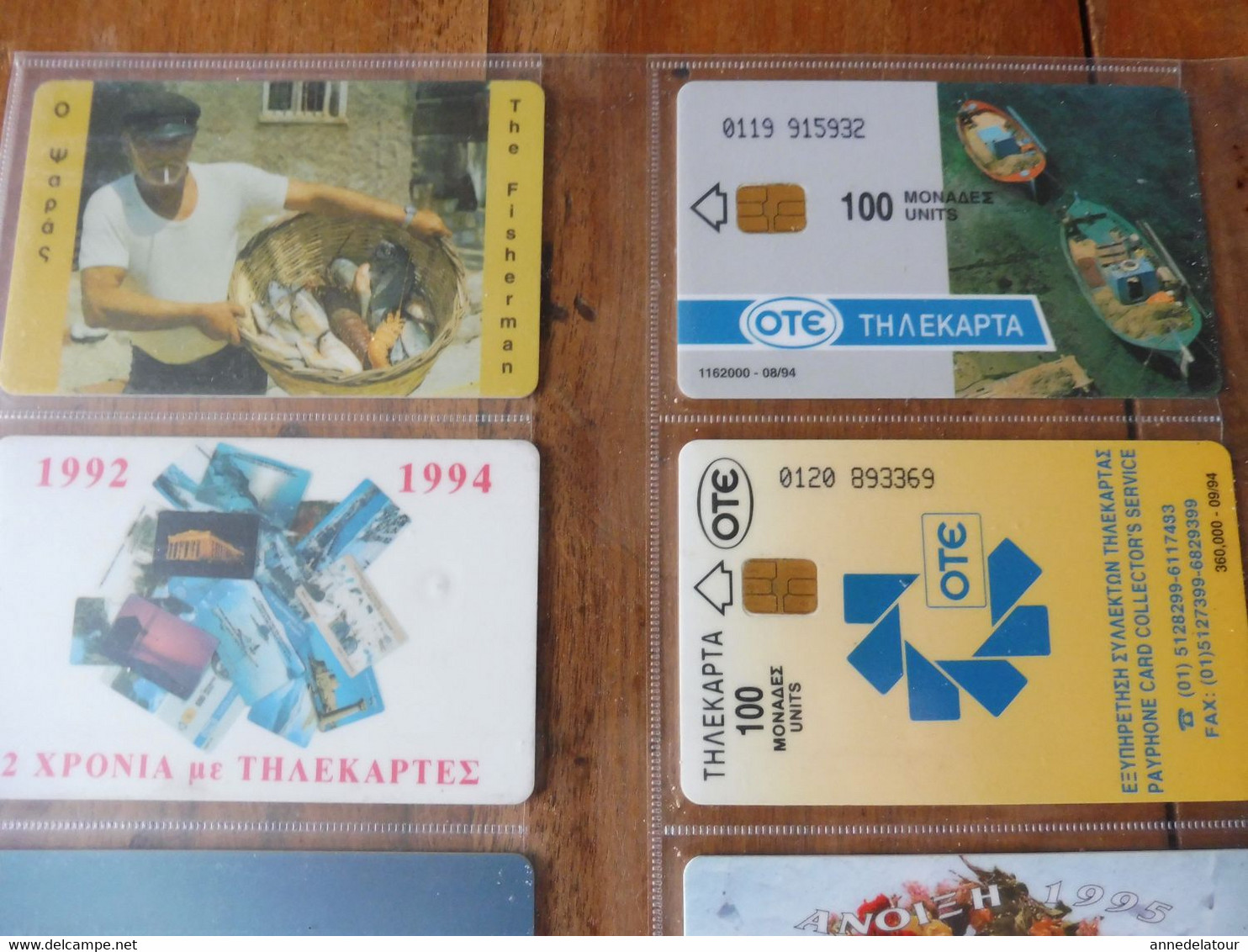 10 télécartes (cartes téléphoniques)  OTE  ΤΗΛΕΚΑΡΤΑ     Origine Grèce