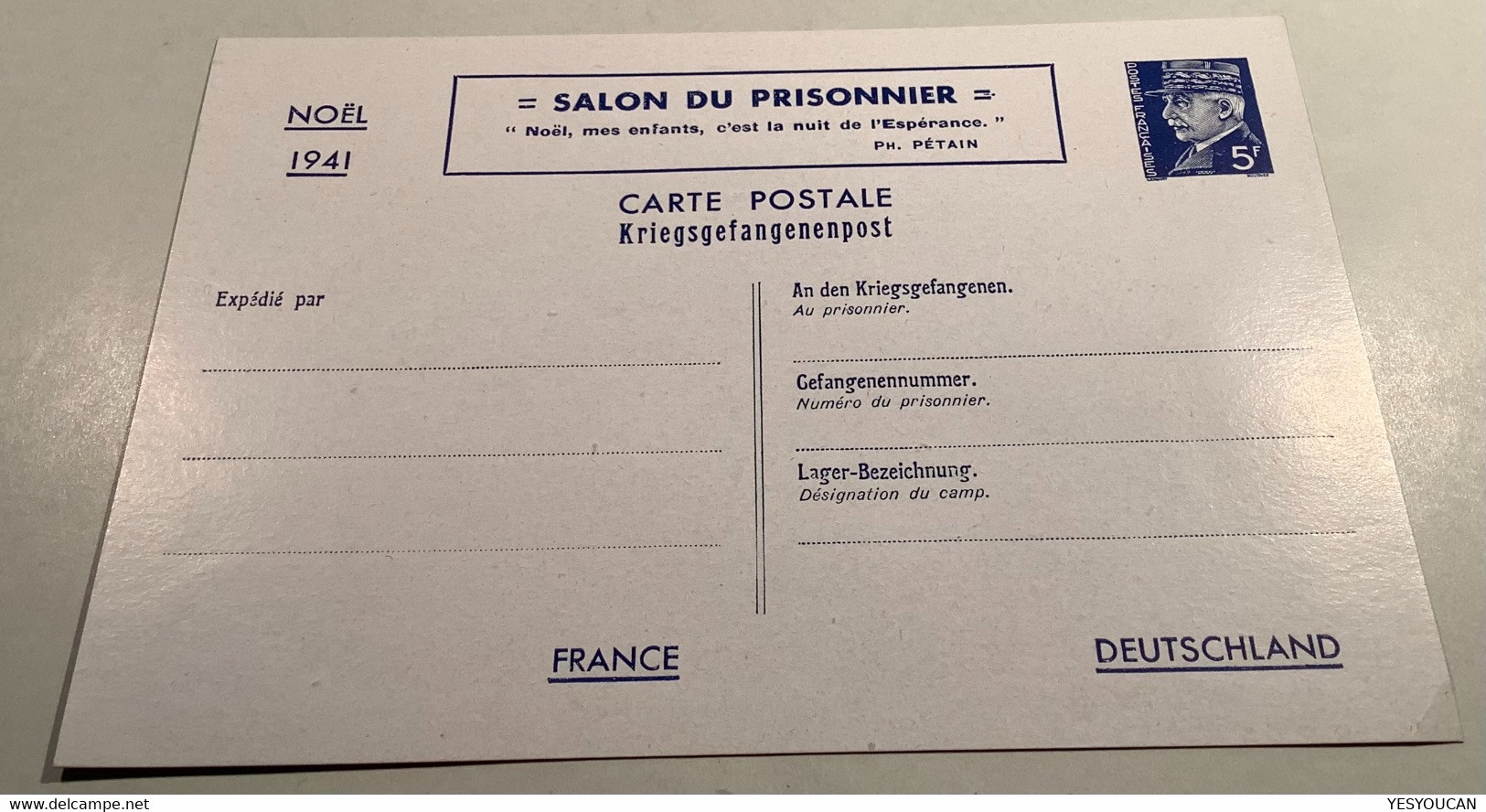 France 1941 Pétain 2 Bon Entiers Postaux Yv 512-cp4 + 515 Cp Salon Du Prisonnier(entier Postal Guerre 1939-1945 WW2 War - Pseudo-officiële  Postwaardestukken