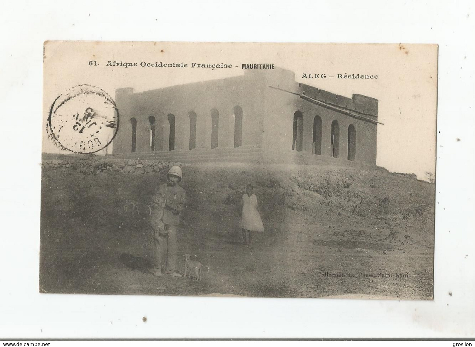 MAURITANIE (AFRIQUE OCCIDENTALE FRANCAISE) 61 ALEG RESIDENCE (PETITE ANIMATION) 1915 - Mauritania