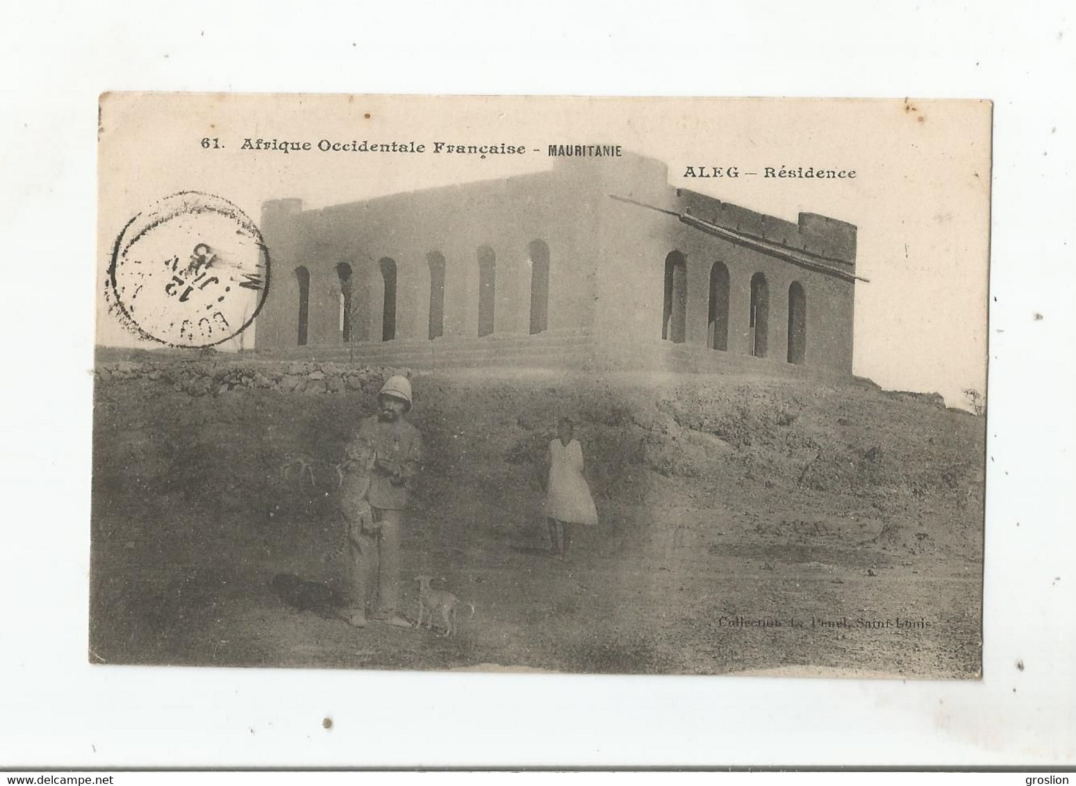 MAURITANIE (AFRIQUE OCCIDENTALE FRANCAISE) 61 ALEG RESIDENCE (PETITE ANIMATION) 1915 - Mauritanië