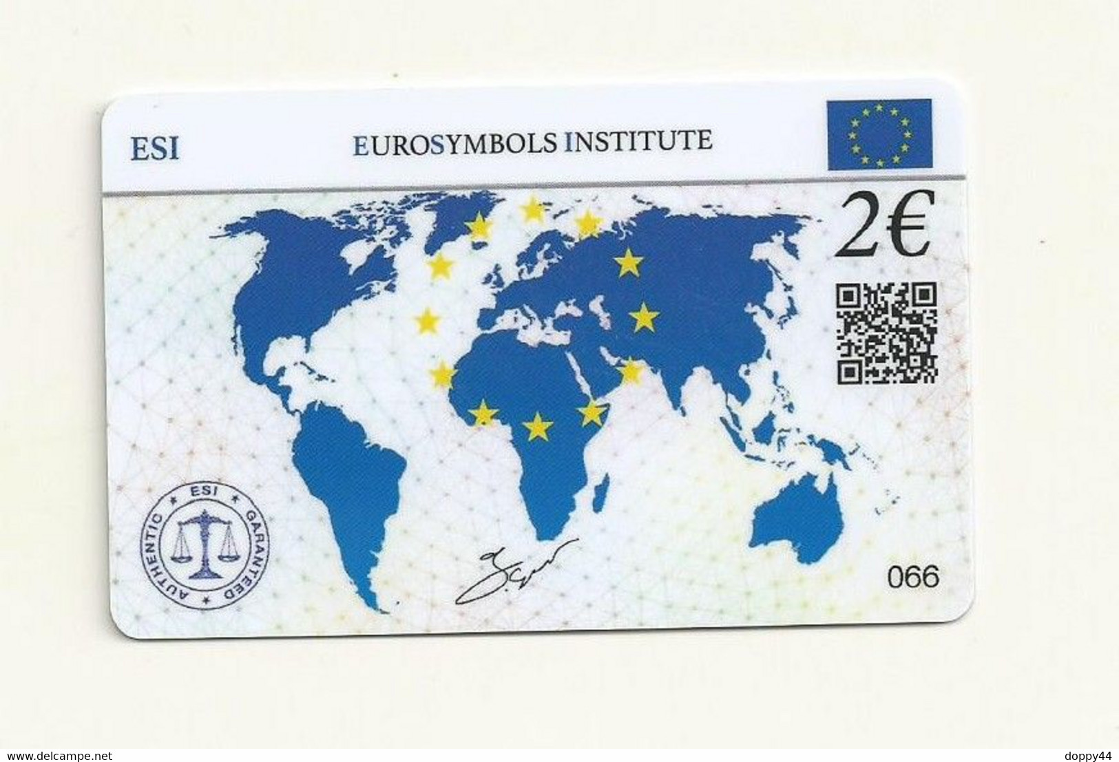 CARTE DE COLLECTION SANS PIECE LUXEMBOURG EUROSYMBOLS INSTITUTE ESI ID CARD MILLESINE 2004. - Luxembourg