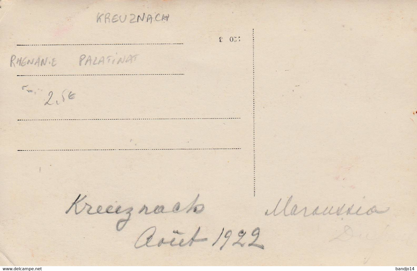 Kreuznach -  Carte Photo - Au Dos Inscription  " Kreuznach  Aout 1922 " Scan Recto-verso - Bad Kreuznach