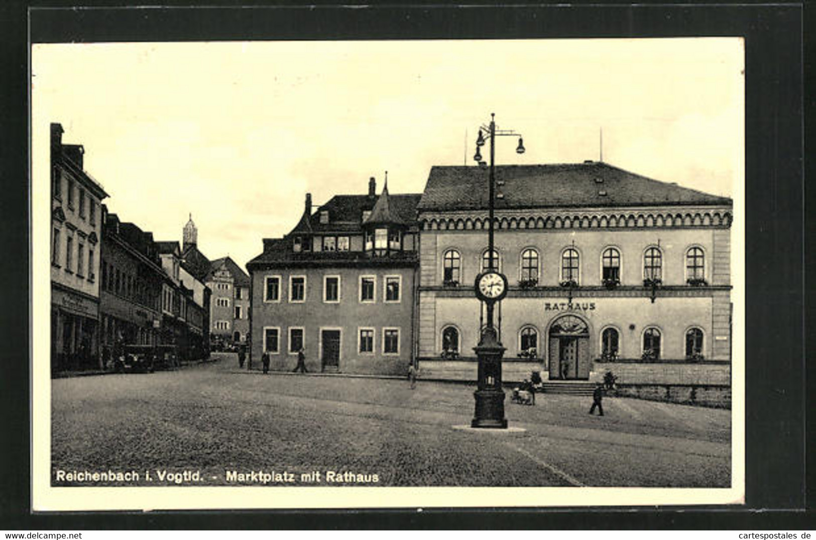 AK Reichenbach I. Vogtld., Marktplatz Am Rathaus - Reichenbach I. Vogtl.