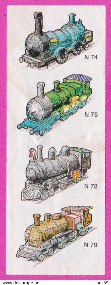 264473 /  Instruction Kinder Surprise - N 79 Train Locomotive , N 74+N 75+N 78 .... 9.0 X 3.3 Cm. - Istruzioni