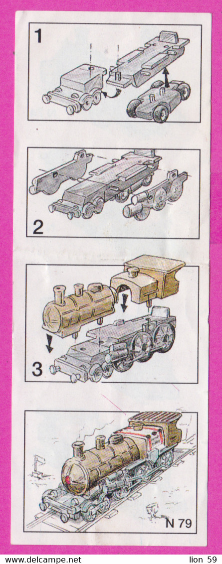 264473 /  Instruction Kinder Surprise - N 79 Train Locomotive , N 74+N 75+N 78 .... 9.0 X 3.3 Cm. - Istruzioni