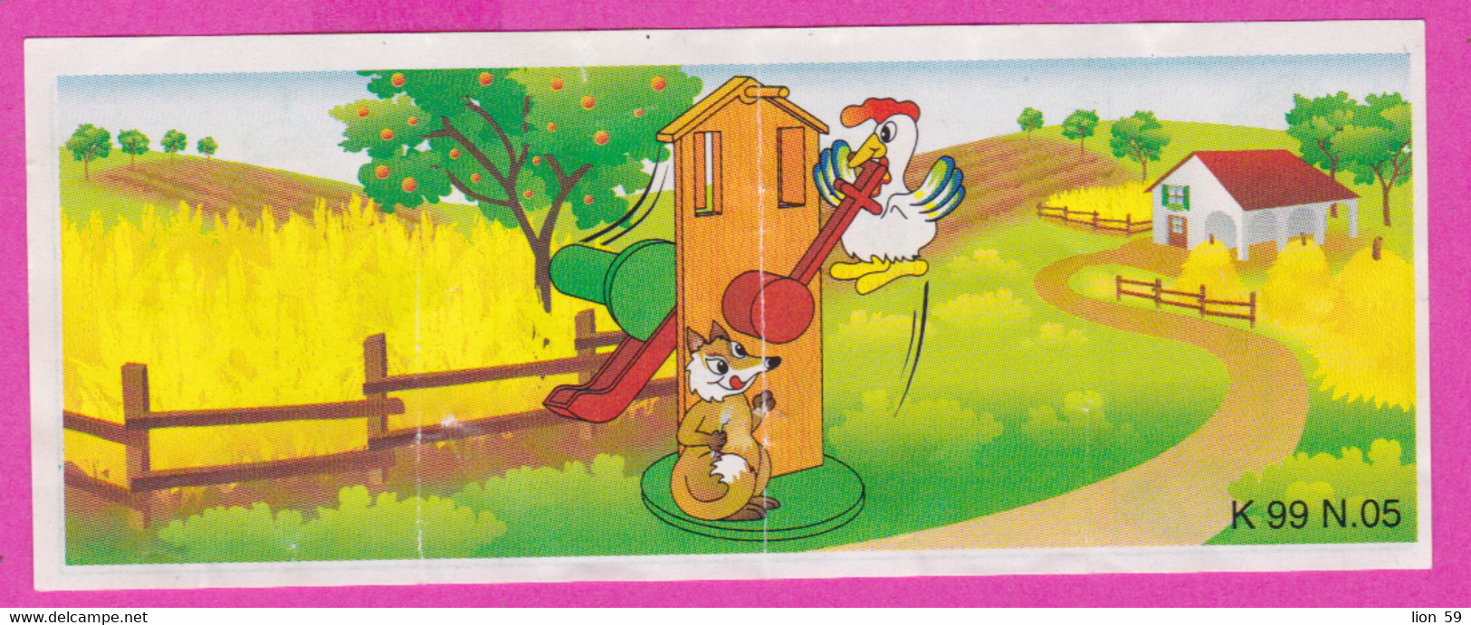 264474 /  Instruction Kinder Surprise - K 99 N. 05 Fox And Rooster , Field Garden House , 8.9 X 3.5 Cm. - Istruzioni