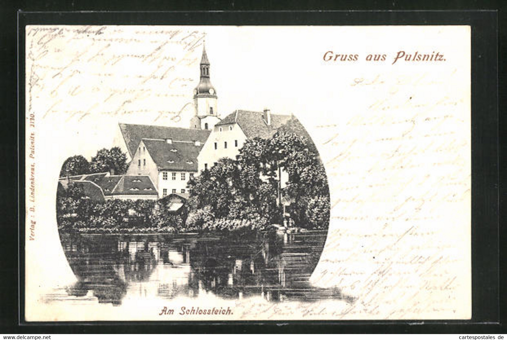 AK Pulsnitz, Partie Am Schlossteich - Pulsnitz