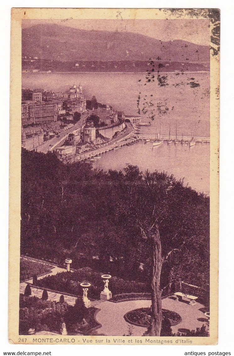 Carte Postale 1929 Monaco  Édition Madame Gonod Flamme Monte Carlo Climat Incomparable Tous Les Sports - Covers & Documents